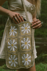 Daisy Chain Crochet Tote Bag