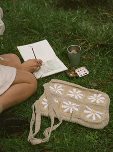 Daisy Chain Crochet Tote Bag